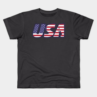 United States of America Word United states of america word vector isolated graphic Kids T-Shirt